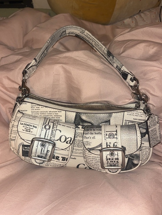 Coach Handbags - COACH Ashton newspaper print!